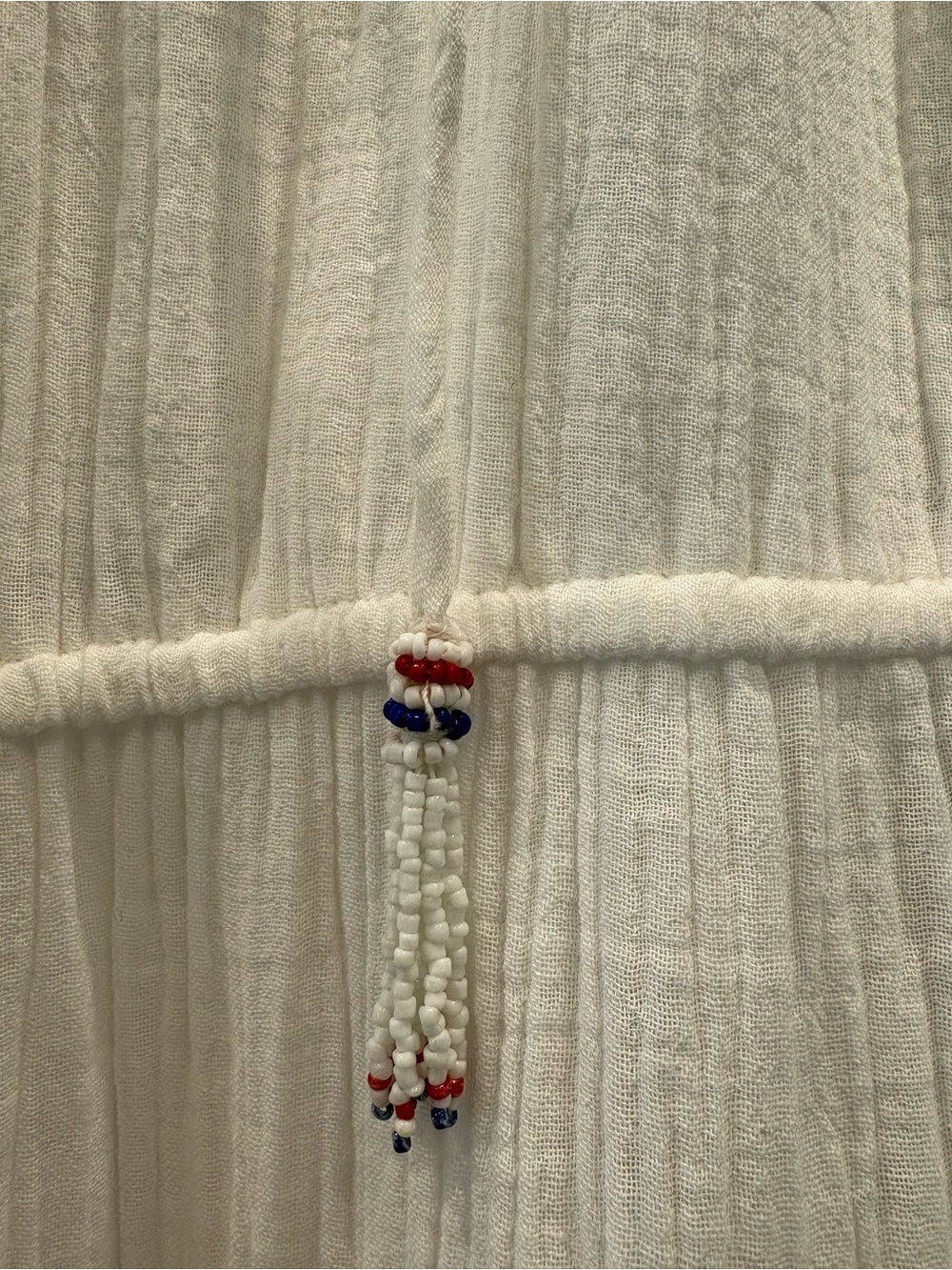 Soft Surroundings White Embroidered Midi Dress Boho 4th of July Americana - Picture 7 of 16